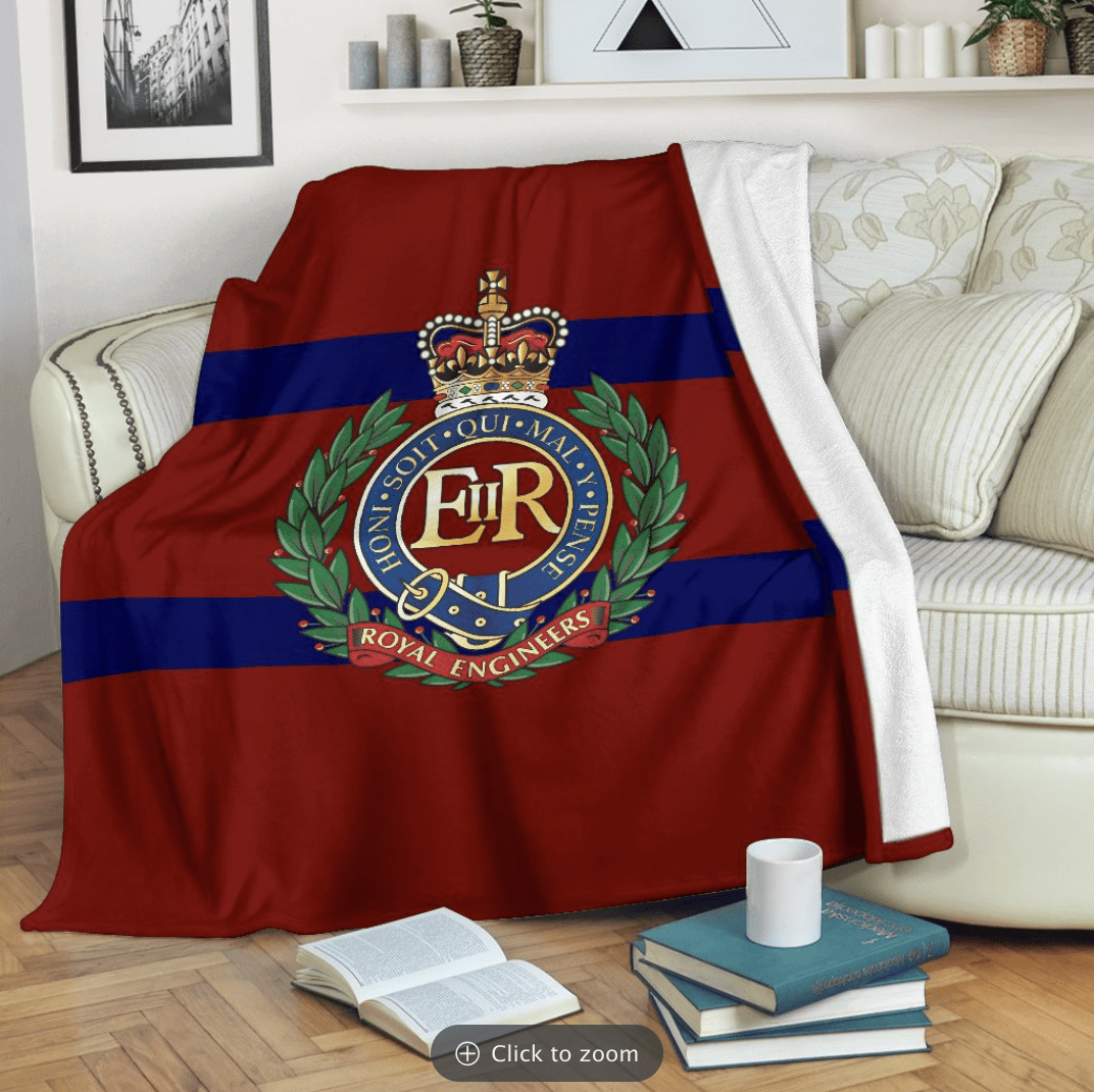 20th Engineer Brigade, buy US Army Sherpa Fleece Blanket, Veteran Fleece Blanket, 20th Engineer Brigade, Blanket, Gift for Veteran