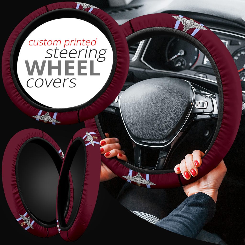 steering wheel cover Steering Wheel Cover - Parachute Regiment Steering Wheel Cover / Universal Fit Parachute Regiment Steering Wheel Cover