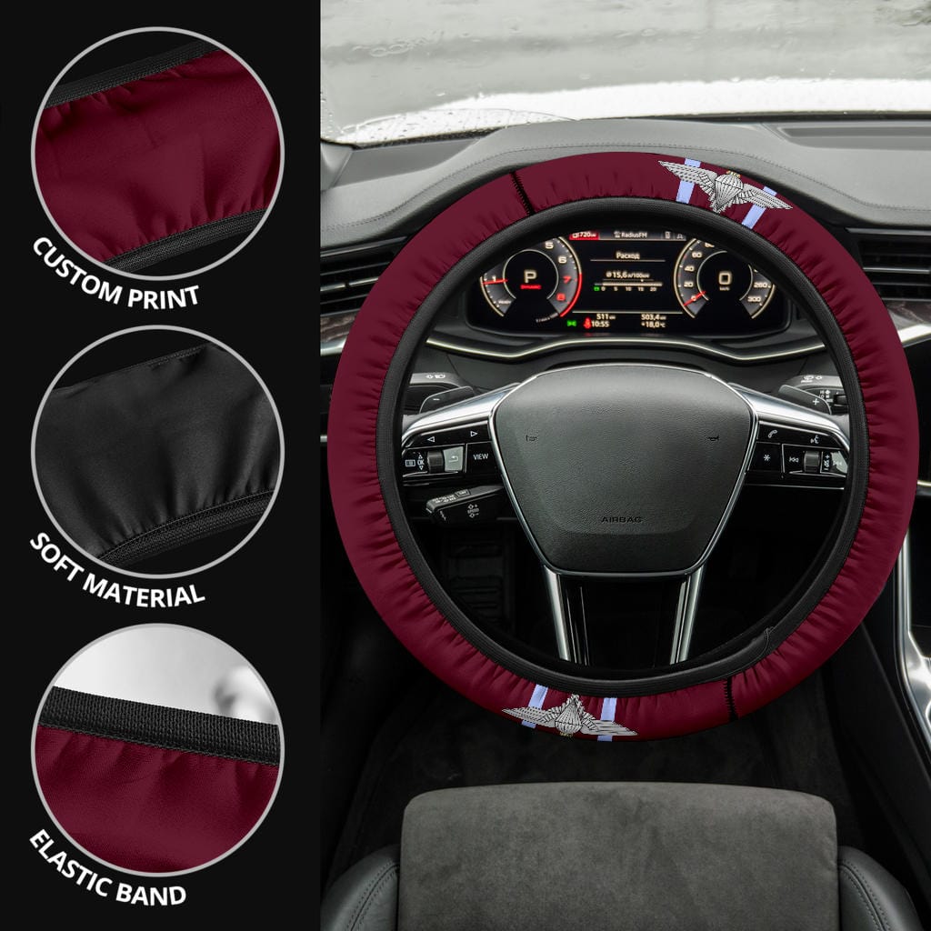 steering wheel cover Steering Wheel Cover - Parachute Regiment Steering Wheel Cover / Universal Fit Parachute Regiment Steering Wheel Cover