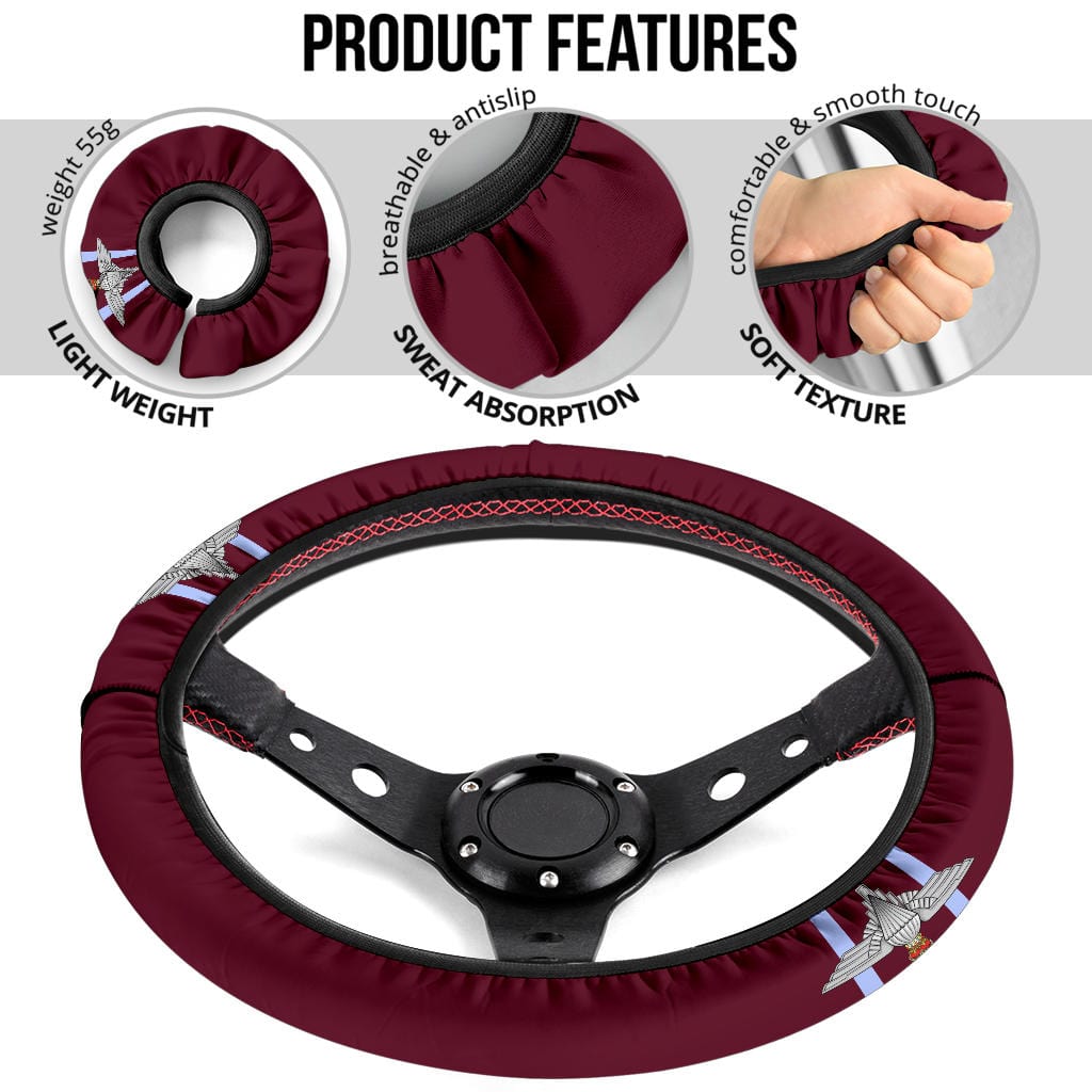 steering wheel cover Steering Wheel Cover - Parachute Regiment Steering Wheel Cover / Universal Fit Parachute Regiment Steering Wheel Cover