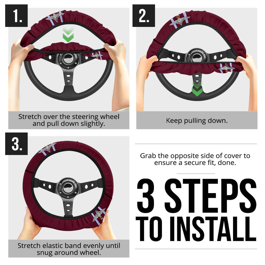 steering wheel cover Steering Wheel Cover - Parachute Regiment Steering Wheel Cover / Universal Fit Parachute Regiment Steering Wheel Cover