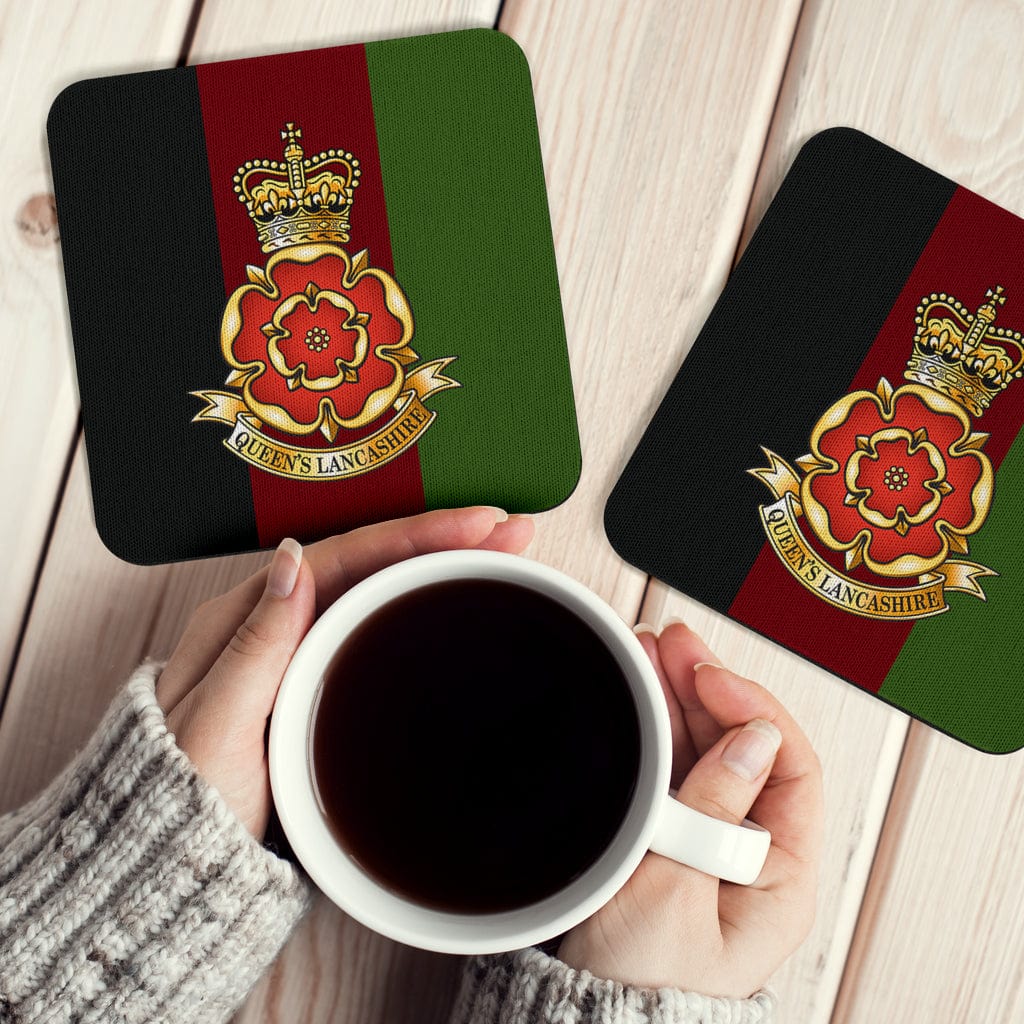 Coasters Square Coasters - Queen's Lancashire Regiment Coasters (6) / Set of 6 Queen's Lancashire Regiment Coasters (6)