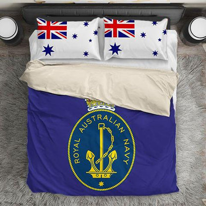 duvet Bedding Set - Beige - RAN / Twin Royal Australian Navy Ensign Duvet Cover + 2 Pillow Cases