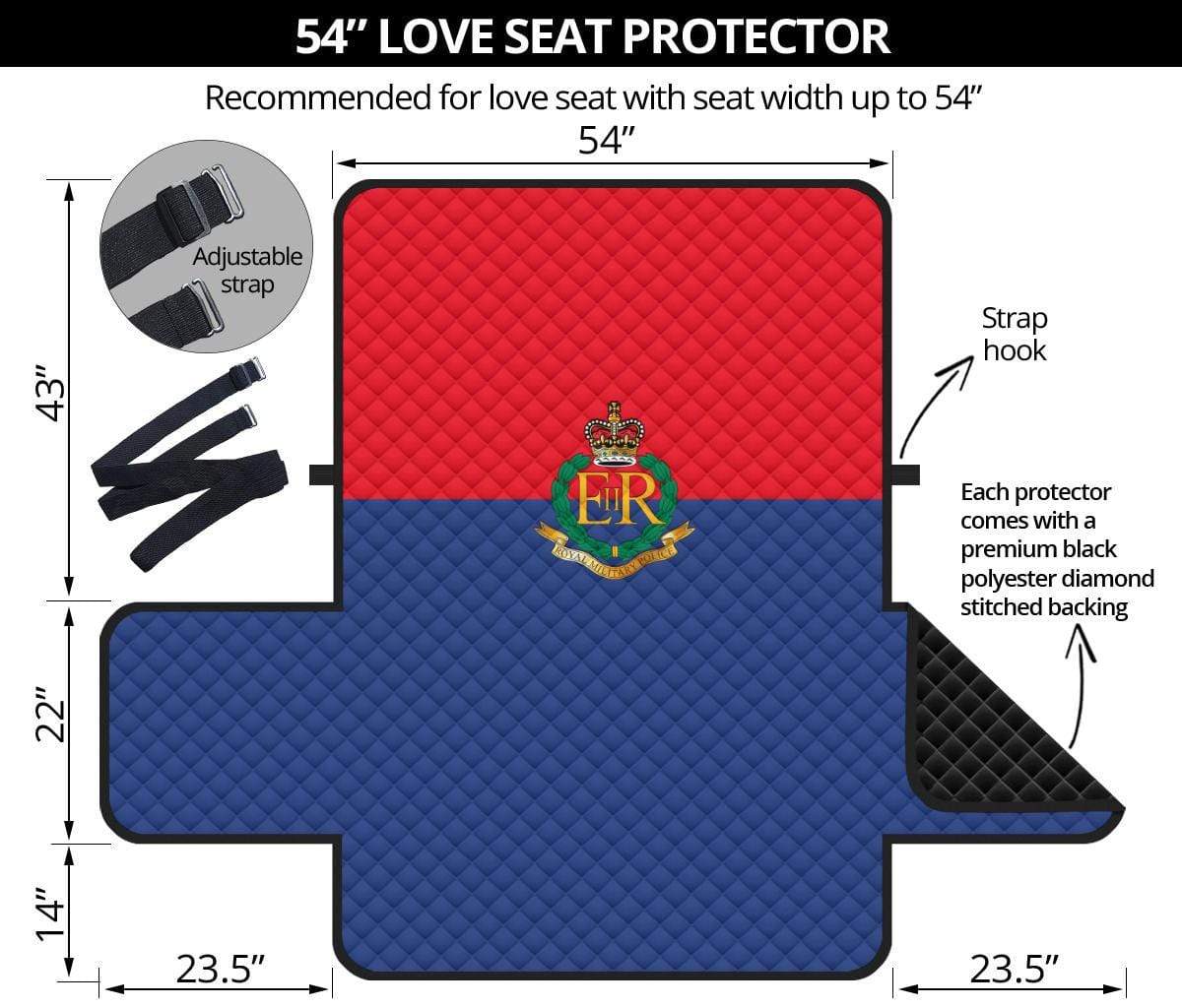 sofa protector 54" Sofa Protector - Royal Military Police 2-Seat Sofa Protector / 54 Inch Sofa Royal Military Police 2-Seat Sofa Protector