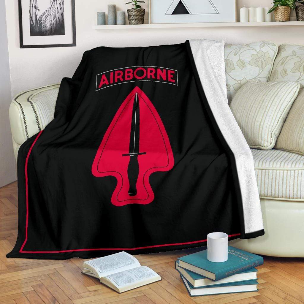 fleece blanket Youth (56 x 43 inches / 140 x 110 cm) USASOC Fleece Throw Blanket