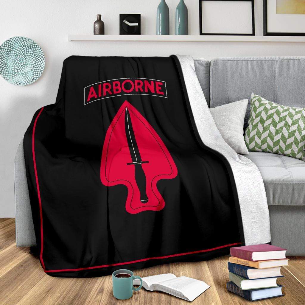 fleece blanket X-Large (80 x 60 inches / 200 x 150 cm) USASOC Fleece Throw Blanket