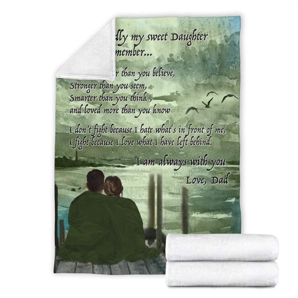 fleece blanket Veteran to Daughter Fleece Blanket