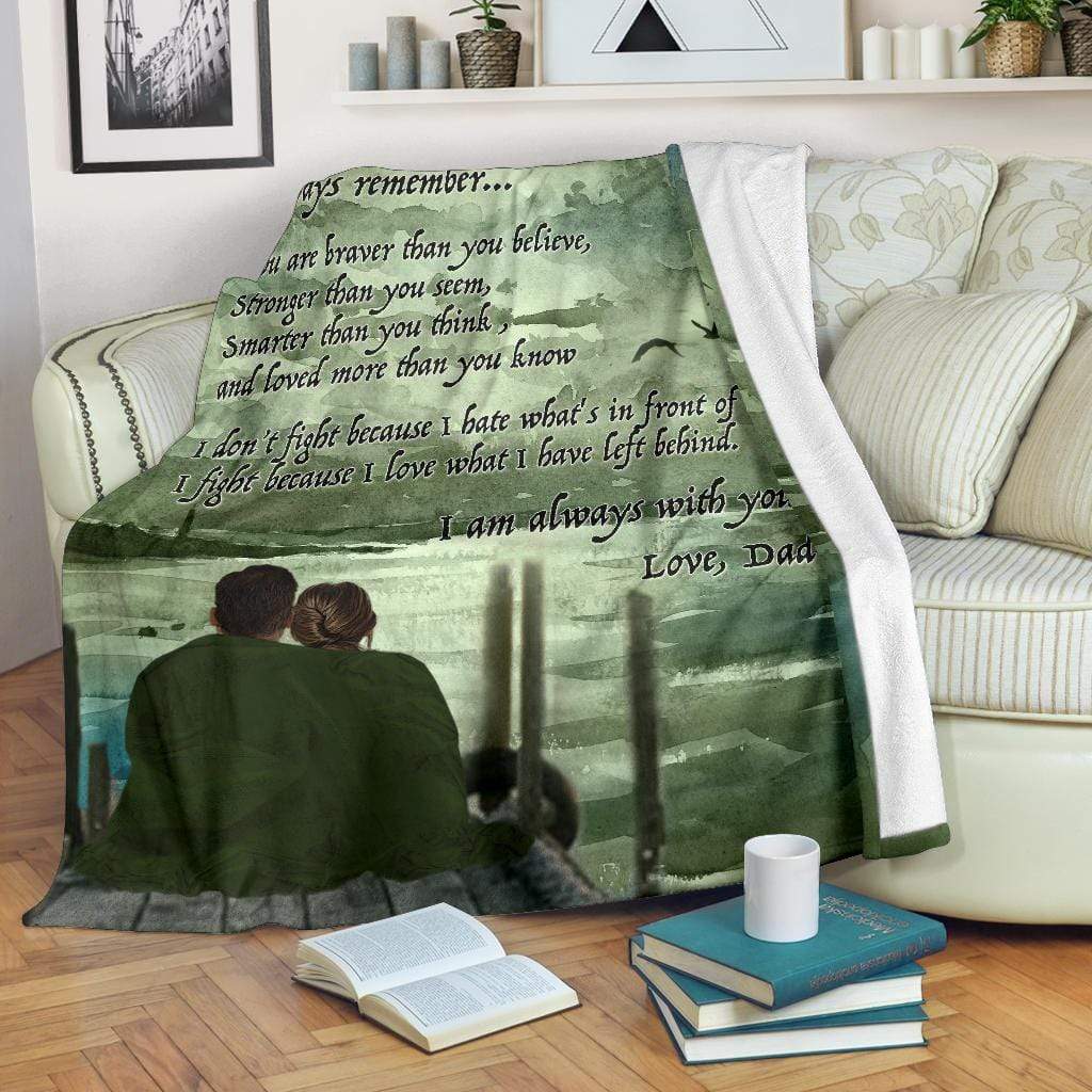 fleece blanket Veteran to Daughter Fleece Blanket
