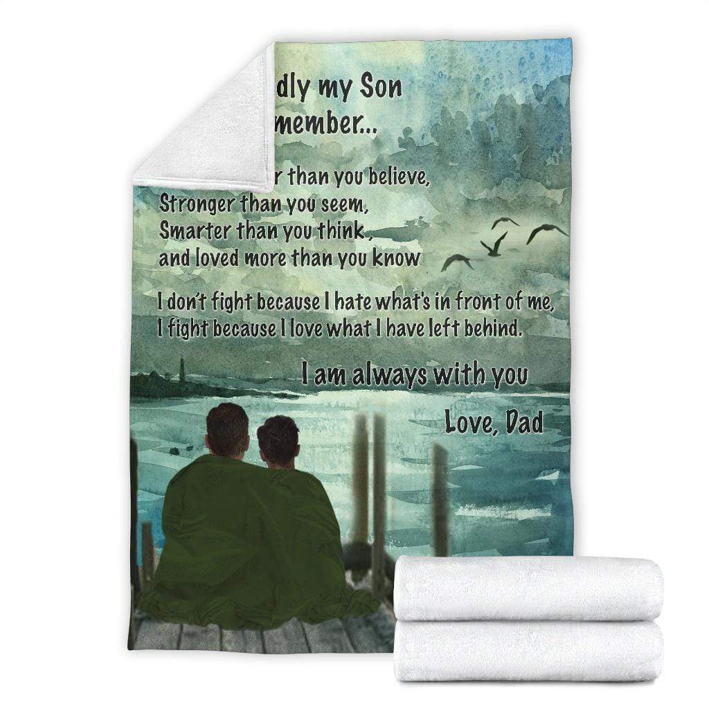fleece blanket Veteran To Son Fleece Blanket