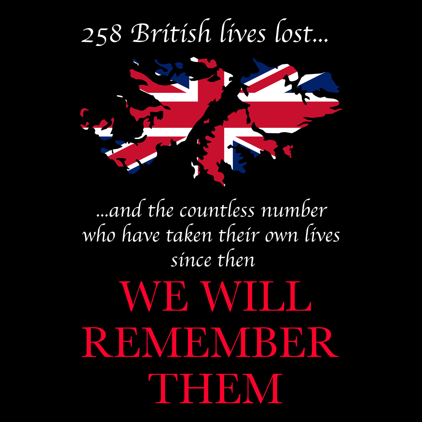 Falklands Remember Them (Tee, Sweatshirt & Hoodie)