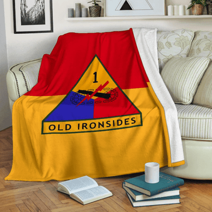 1st Armored Division Fleece Throw Blanket