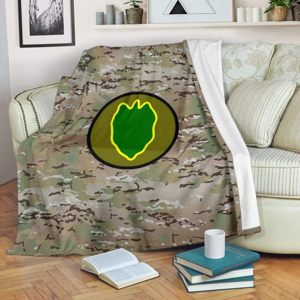 fleece blanket 24th Infantry Division Camo Fleece Throw Blanket