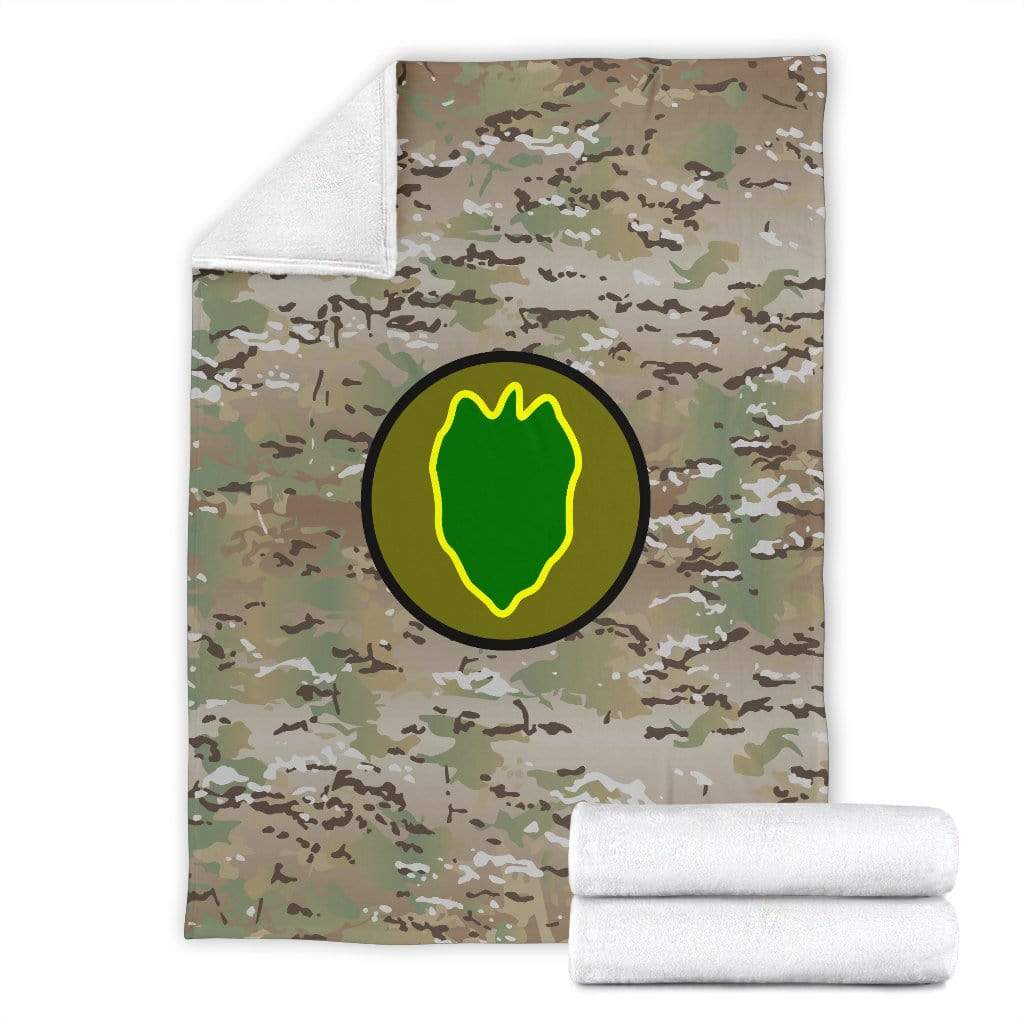 fleece blanket 24th Infantry Division Camo Fleece Throw Blanket