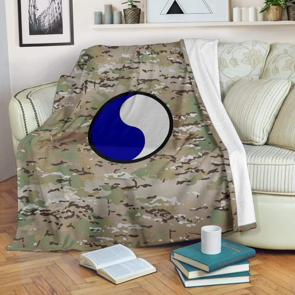 fleece blanket 29th Infantry Division Camo Fleece Throw Blanket