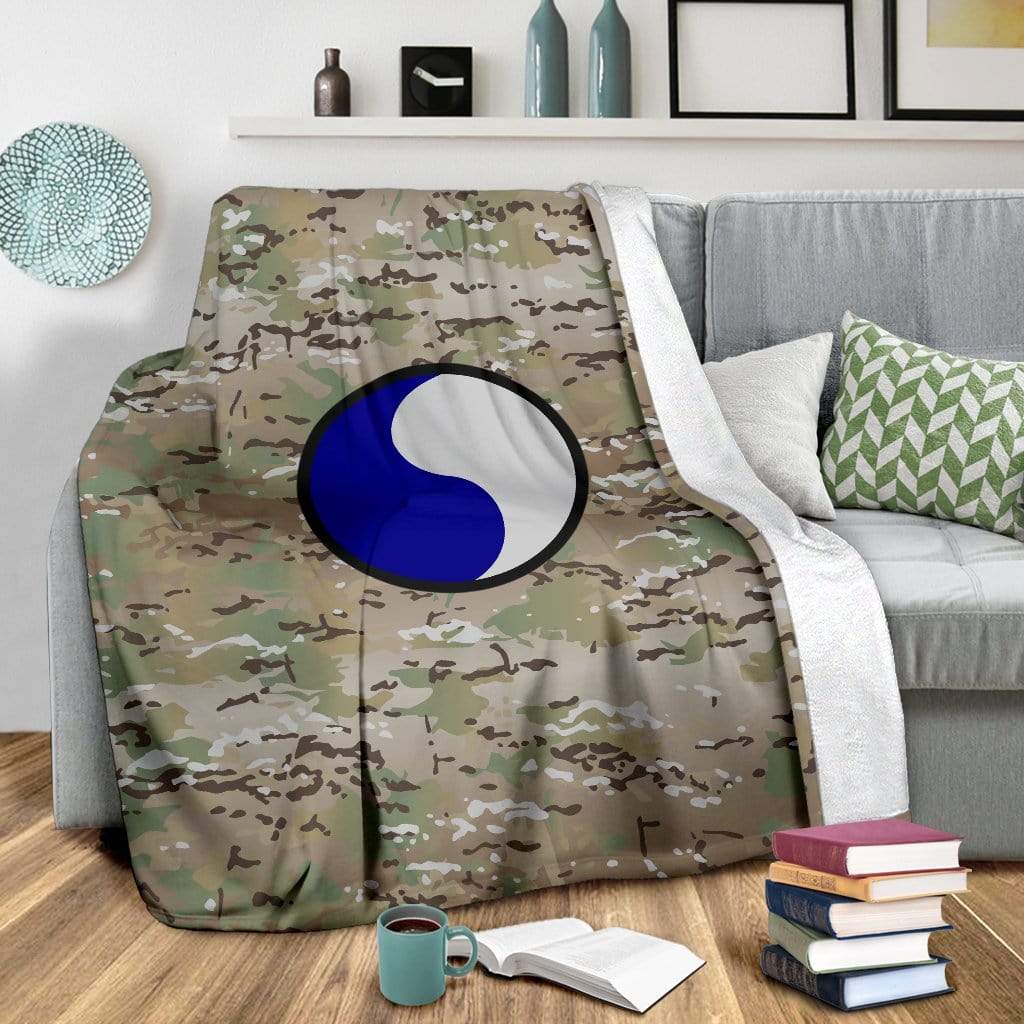 fleece blanket 29th Infantry Division Camo Fleece Throw Blanket