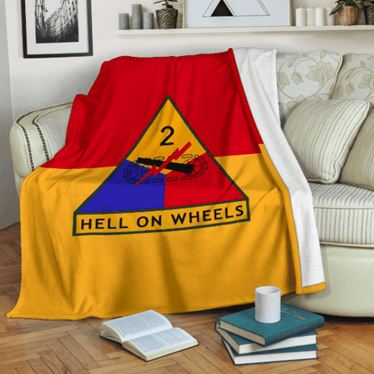 2nd Armored Division Fleece Throw Blanket