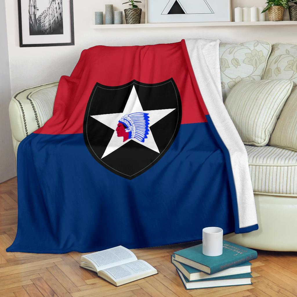 fleece blanket 2nd Infantry Division Fleece Throw Blanket