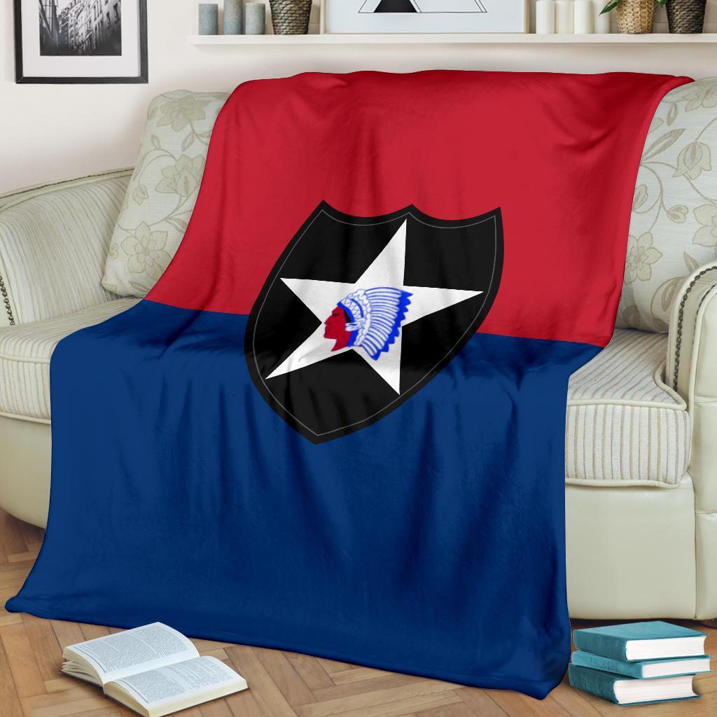 fleece blanket 2nd Infantry Division Fleece Throw Blanket