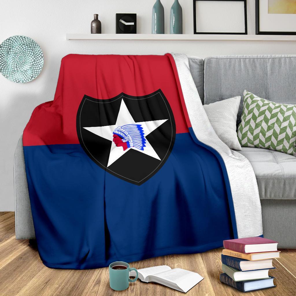 fleece blanket 2nd Infantry Division Fleece Throw Blanket