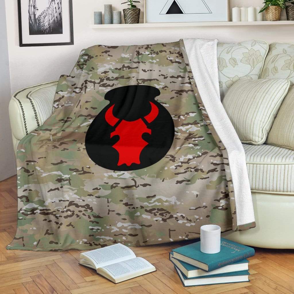 fleece blanket 34th Infantry Division Camo Fleece Throw Blanket