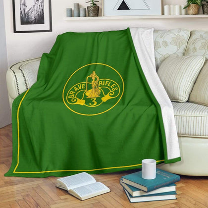 3rd Cavalry Regiment (Brave Rifles) Fleece Throw Blanket
