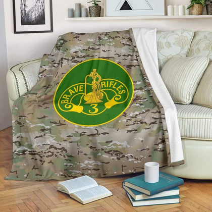 3rd Cavalry Regiment Fleece Throw Blanket