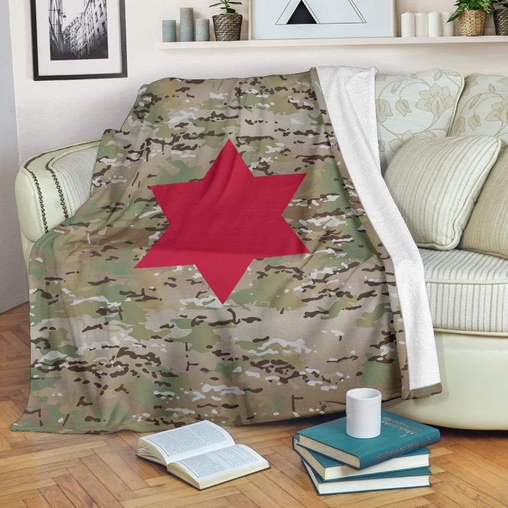 fleece blanket 6th Infantry Division Camo Fleece Throw Blanket