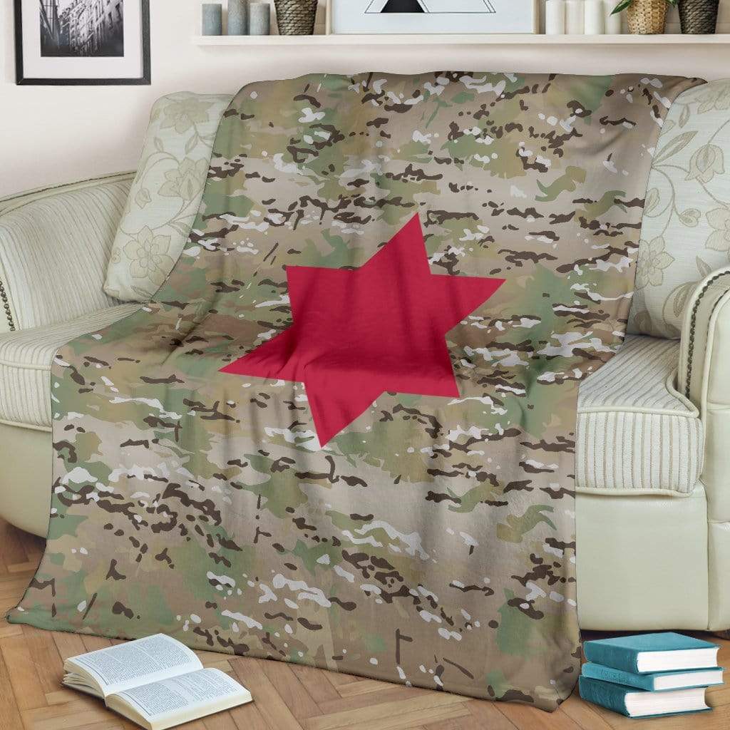 fleece blanket 6th Infantry Division Camo Fleece Throw Blanket