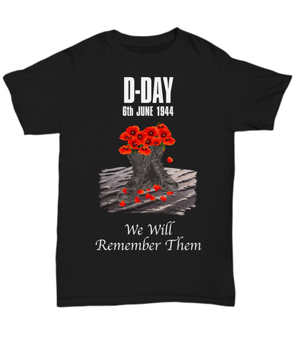 D Day Normandy Beach Poppy Boots (Tee & Hoodie)