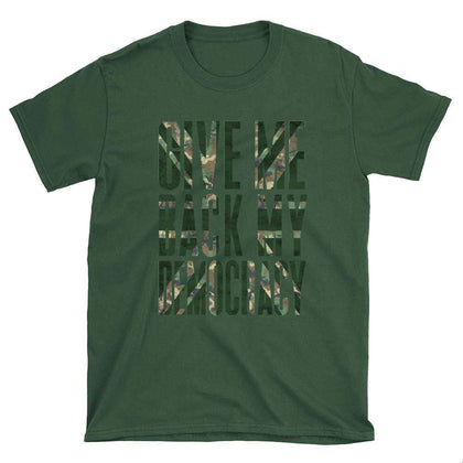 Brexit Give My Back My Democracy Camo Unisex T Shirt
