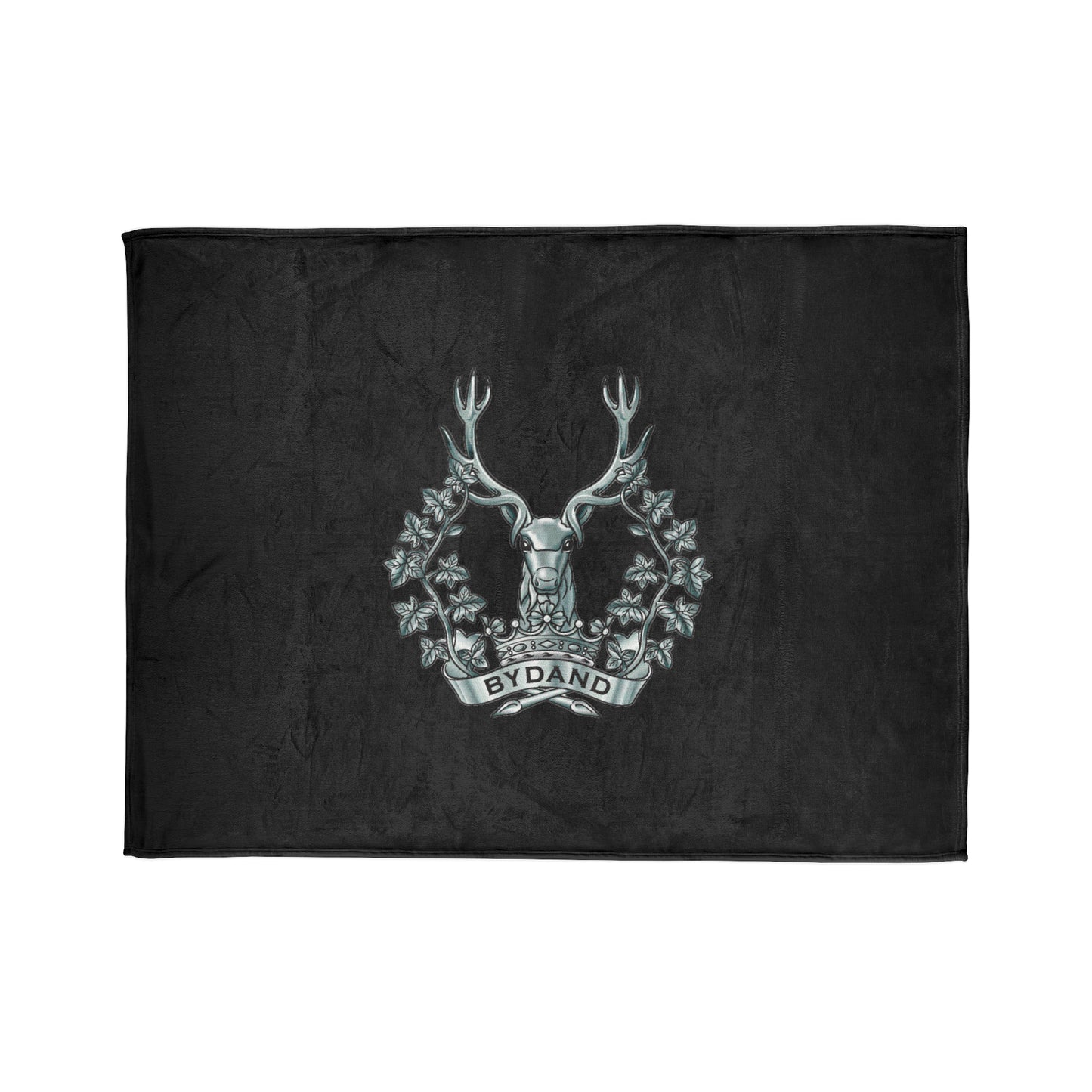 Gordon Highlanders Fleece Blanket (Black Background)