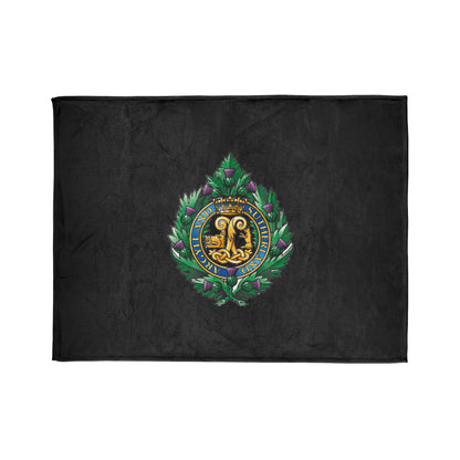 Argyll and Sutherland Highlanders Fleece Blanket (Black Background)