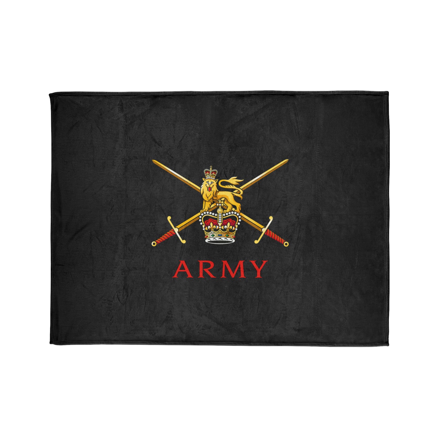 British Army Fleece Blanket (Black Background)