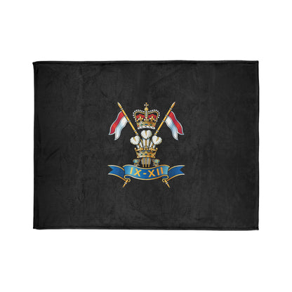 9th/12th Royal Lancers Fleece Blanket (Black Background)