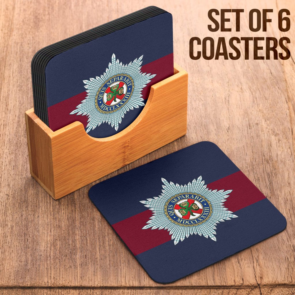 Coasters Square Coasters - Irish Guards Coasters (6) / Set of 6 Irish Guards Coasters (6)