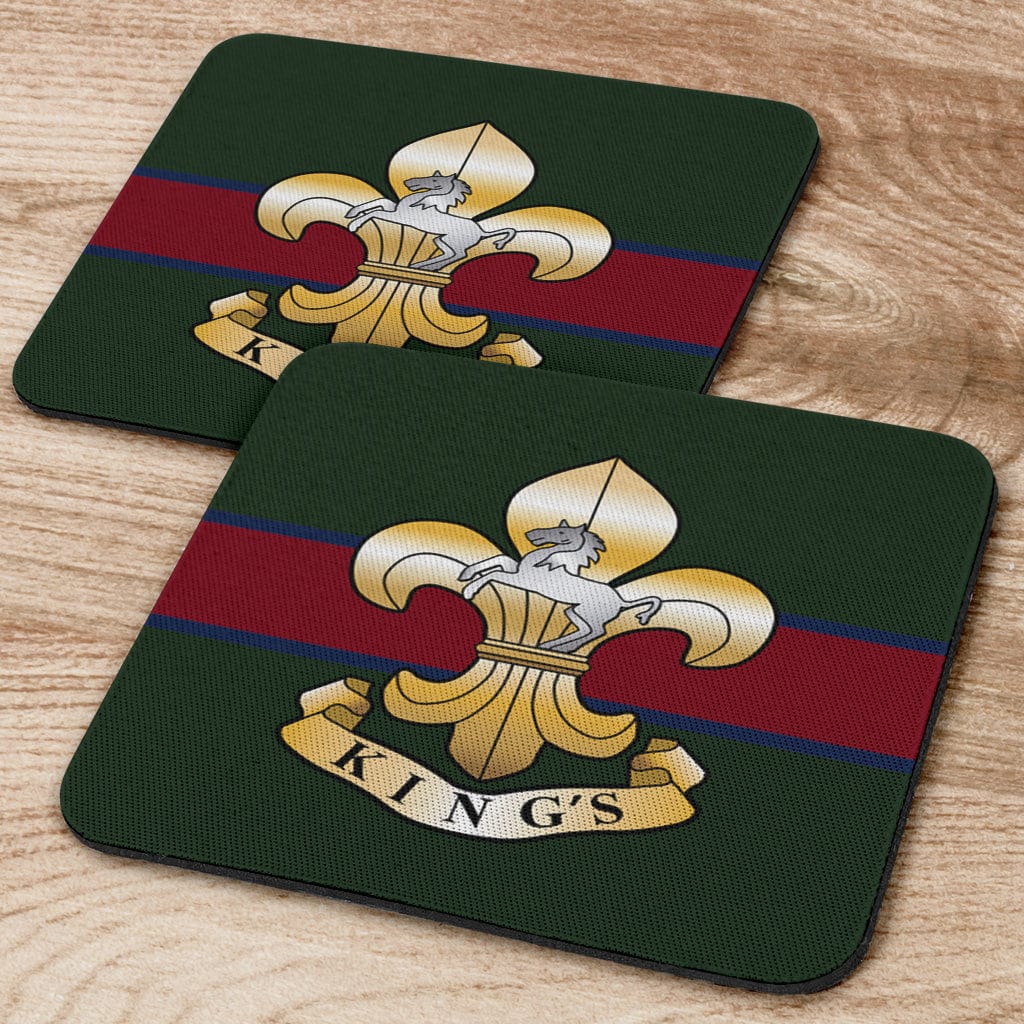 Coasters Square Coasters - King's Regiment Coasters (6) / Set of 6 King's Regiment Coasters (6)