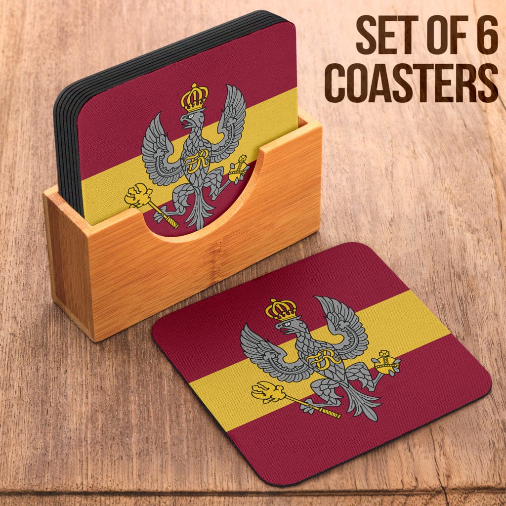 Coasters Square Coasters - King's Royal Hussars Coasters (6) / Set of 6 King's Royal Hussars Coasters (6)