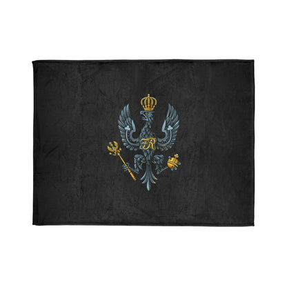 Fleece Blanket King's Royal Hussars Fleece Blanket (Black Background)