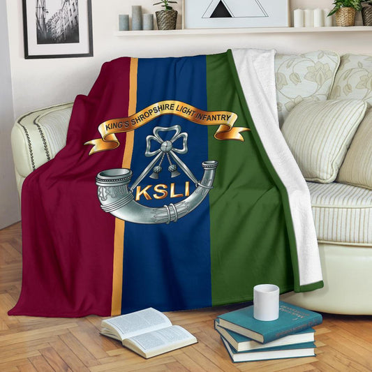 fleece blanket Youth (56 x 43 inches / 140 x 110 cm) King's Shropshire Light Infantry Fleece Blanket