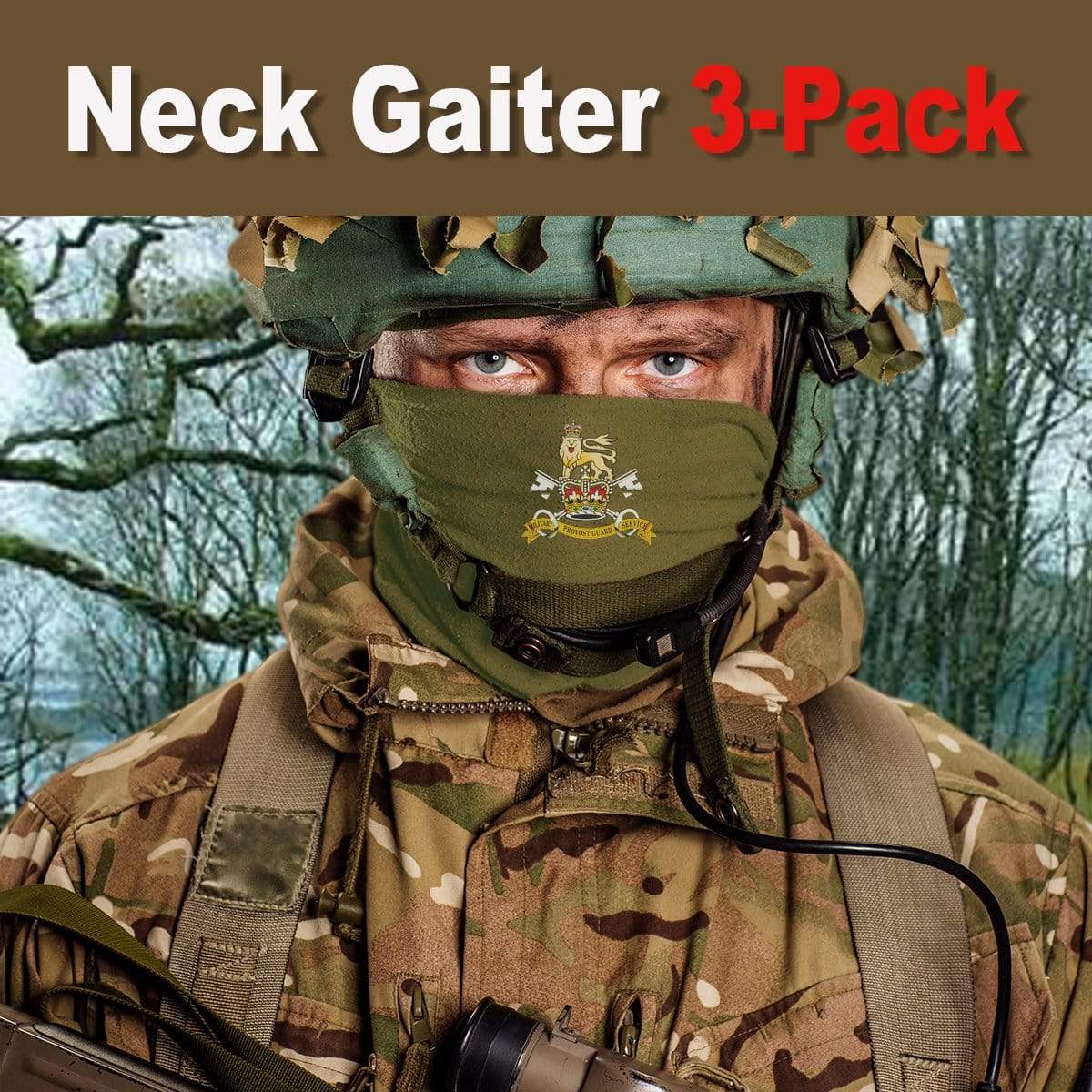 neck gaiter Bandana 3-Pack - Military Provost Guard Service Neck Gaiter 3-Pack Military Provost Guard Service Neck Gaiter/Headover 3-Pack