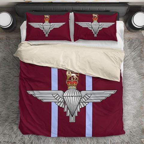 duvet Bedding Set - Beige - United Kingdom / Twin Parachute Regiment Duvet Cover + 2 Pillow Cases