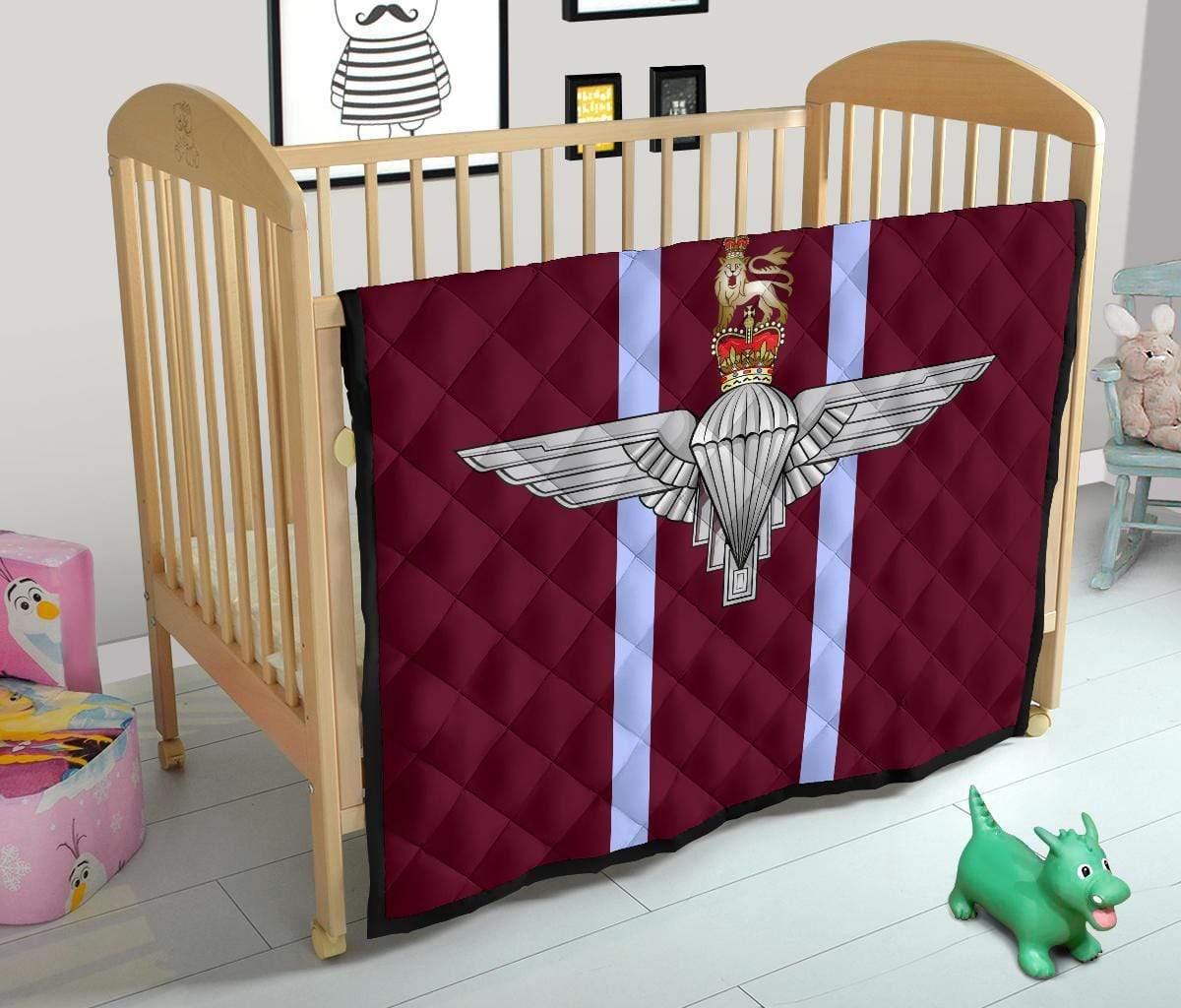 quilt Crib (45 x 50 inches / 114 x 127 cm) Parachute Regiment Quilted Blanket