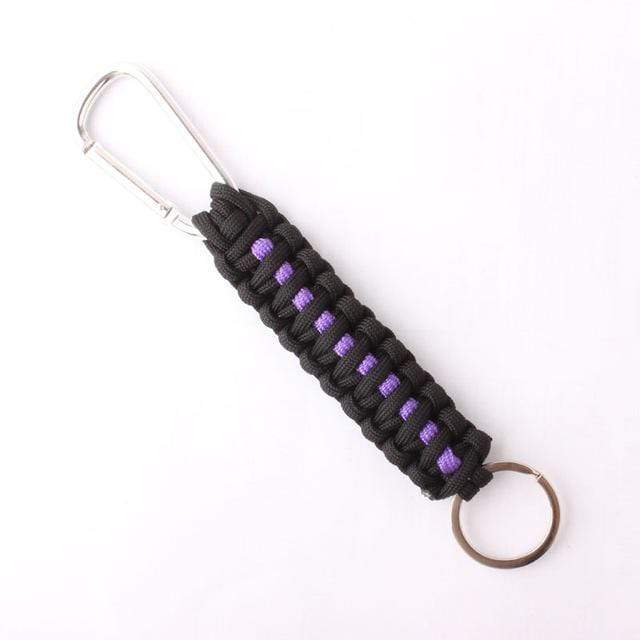 equipment Black/Purple Paracord Lanyard Keychain