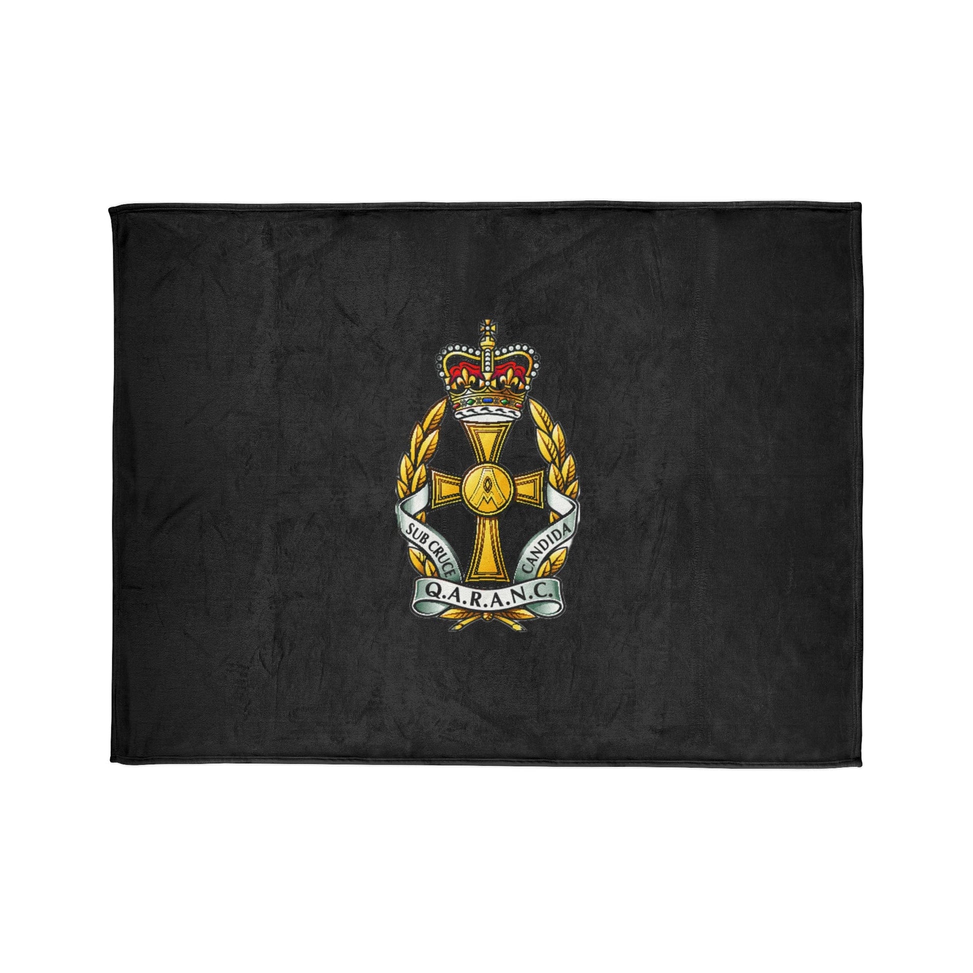 Fleece Blanket Queen Alexandra's Royal Army Nursing Corps Fleece Blanket (Black Background)