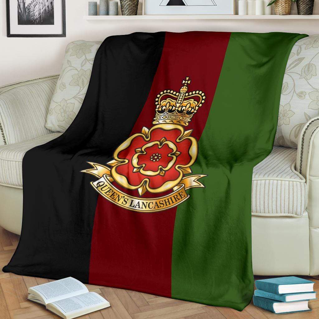 fleece blanket Large (70 x 54 inches / 180 x 140 cm) Queen's Lancashire Regiment Fleece Blanket