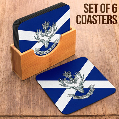 Coasters Square Coasters - Queen's Own Highlanders Coasters (6) / Set of 6 Queen's Own Highlanders Coasters (6)