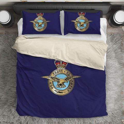 duvet Bedding Set - Beige - RAF Emblem / Twin RAF Duvet Cover + 2 Pillow Cases
