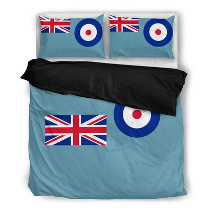 duvet Bedding Set - Black - RAF Flag / Twin RAF Duvet Cover + 2 Pillow Cases