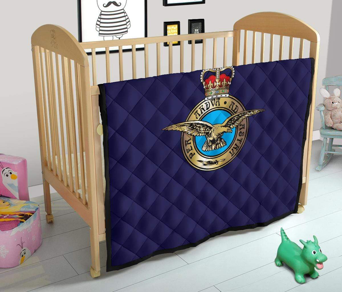 quilt Crib (45 x 50 inches / 114 x 127 cm) Royal Air Force Quilted Blanket