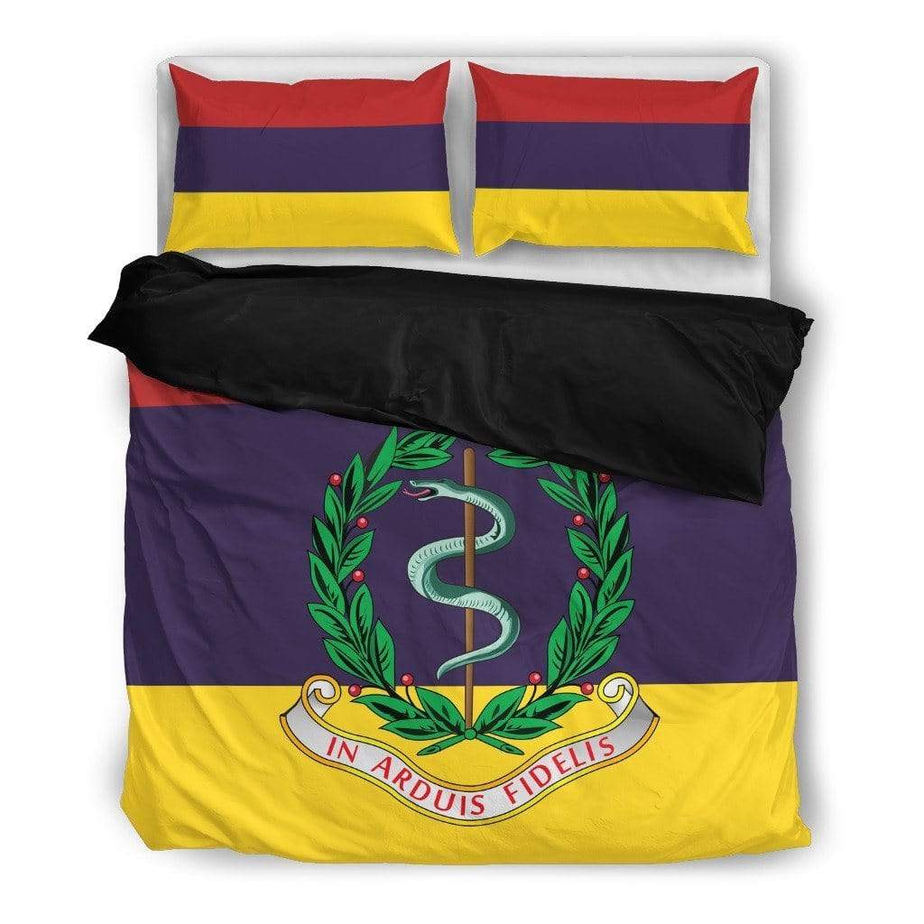 duvet Bedding Set - Black - Royal Army Medical Corps / Super King Royal Army Medical Corps Duvet Cover + 2 Pillow Cases